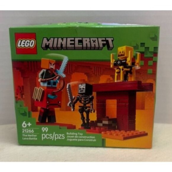 Lego Minecraft The Nether Lava Battle Building Toy Set 21266 - Picture 2 of 4